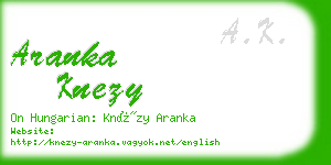 aranka knezy business card